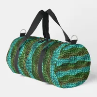 Duffel Bag - Wave Pattern in Greens