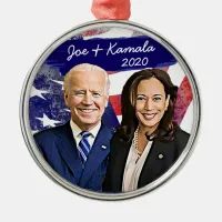 Joe Biden and Kamala Harris 2020 US Election Metal Ornament