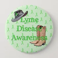 Country and Western Cowboy Cowgirl Lyme Disease Pinback Button
