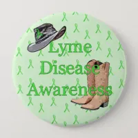 Thumbnail for Country and Western Cowboy Cowgirl Lyme Disease Pinback Button