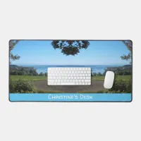Panoramic View over Lake Constance Your Name Desk Mat