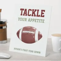 Food Sign | First Year Down Football Birthday