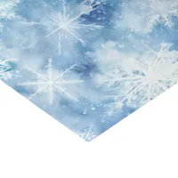 Blue with Snowflakes Watercolor Style Tissue Paper