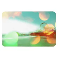 Santa Monica Pier Green Orange Sparkles Edit Magnet