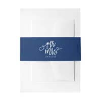 Wedding Invitation Wrap / Belly Band | Navy Blue