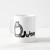 Mug - Name with Initial Cat Letter Q