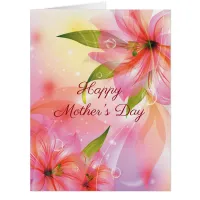 Mother's Day Pink Floral Big Card