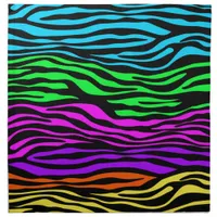 abstract Colorful Zebra Stripes Napkin