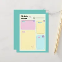 Colorful Pastel Kawaii Cute Daily Planner