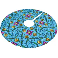 Abstract Floral Tree Skirt