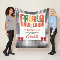 Family Christmas Karaoke Carols Choir Group Fleece Blanket