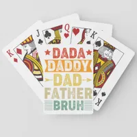 Dada Daddy Dad Father Bruh Father's Day Colorful Poker Cards