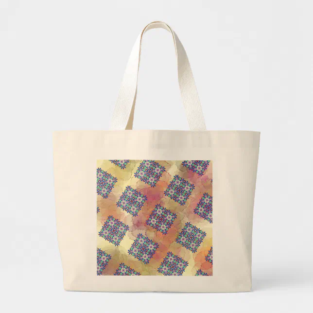 Sym&#233;trie multicolore 2 Large Tote Bag