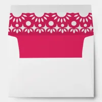 Mexican Fiesta Pink Papel Picado Boho Wedding Envelope