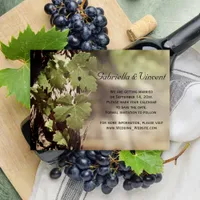 Natural Grape Leaves Vineyard Save the Date Invitation