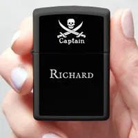 Personalized Pirate Captain Zippo Lighter