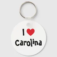 I Love Carolina Keychain