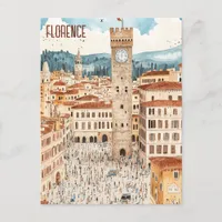 Florence Italy Travel Postcard