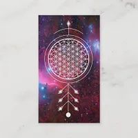 *~* Flower of Life Nebula Yoga Reiki Astrology Business Card