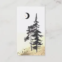 *~* Trees Crescent Moon Gold Stars Moon Beams Business Card