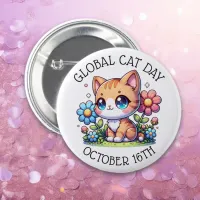 Global Cat Day October 16th Button