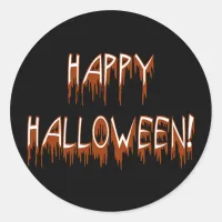 Halloween Suffering Text Classic Round Sticker