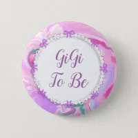 Gigi To Be Baby Shower Pink & Purple    Button