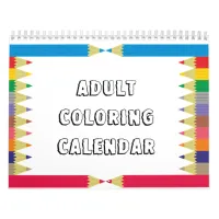 Adult Coloring Calendar