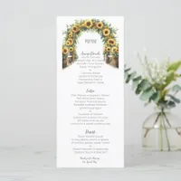 Abstract botanical eucalyptus Wedding  Menu