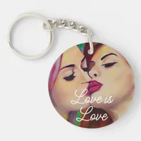 Love is Love | Two Women Kissing Keychain