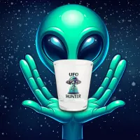 UFO Hunter | Ai Art with UFO and Alien Shot Glass