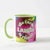 Green Floral Mug, Famous Quotes Mug