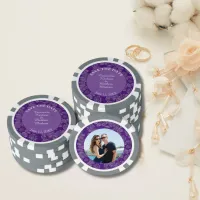 Daisies Purple Save the Date & Photo Card Poker Chips