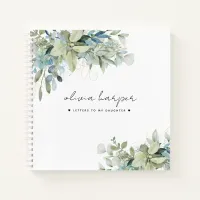 Eucalyptus Sage Blue Letters to My Daughter Memory Notebook