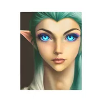 Beautiful Blue Eyed Fairy  Metal Print