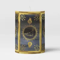 Dark Zodiac Alchemy: Capricorn Black & Gold Pillar Candle