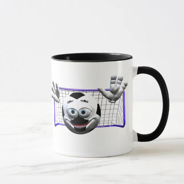 Funny Cartoon Soccer Ball Mug