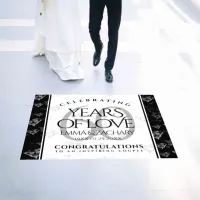 Elegant 60th Diamond Wedding Anniversary Floor Decal