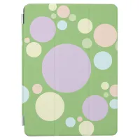 Pastel circles on a green background | iPad air cover