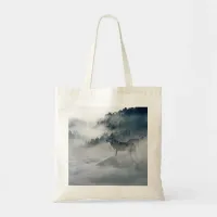 2 Snow Wolves in the Mountains in Winter Tote Bag