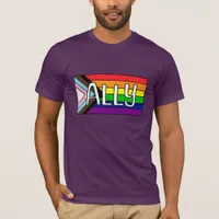 LGBTQIA+ Ally | Rainbow Flag T-Shirt