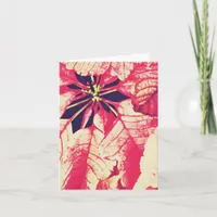 Poinsettia Flower Christmas Holiday Card