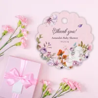 Watercolor Tea Party Baby Shower Thank You  Favor Tags