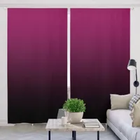 Dark Magenta Black Gradient Blackout Curtains