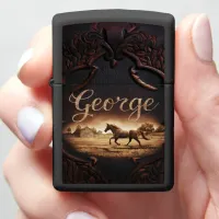 George's Horse in Field Zippo Lighter