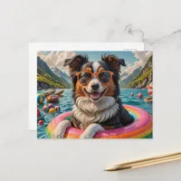 Funny Aussie on a Float Trip Postcard