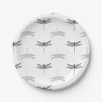 Dragonfly Daylight White Paper Plates