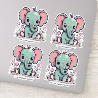 Elephants are kewl! sticker