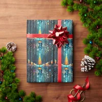 Iridescent Holiday Dream 🎄 Glowing Christmas Tree Wrapping Paper