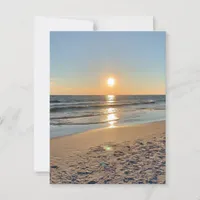 Blank Coastal Beach Sunset Card